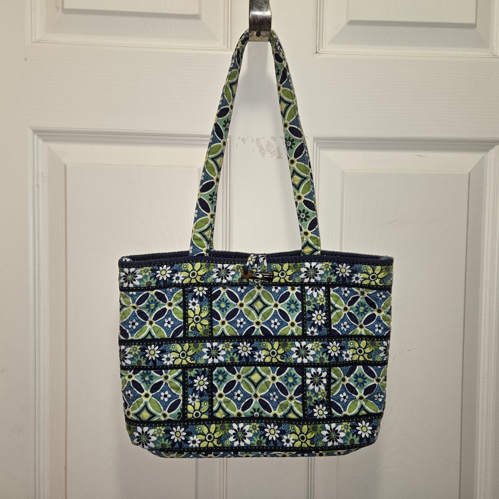 Vera Bradley Small Tote/Shoulder Bag, Daisy Daisy, EUC